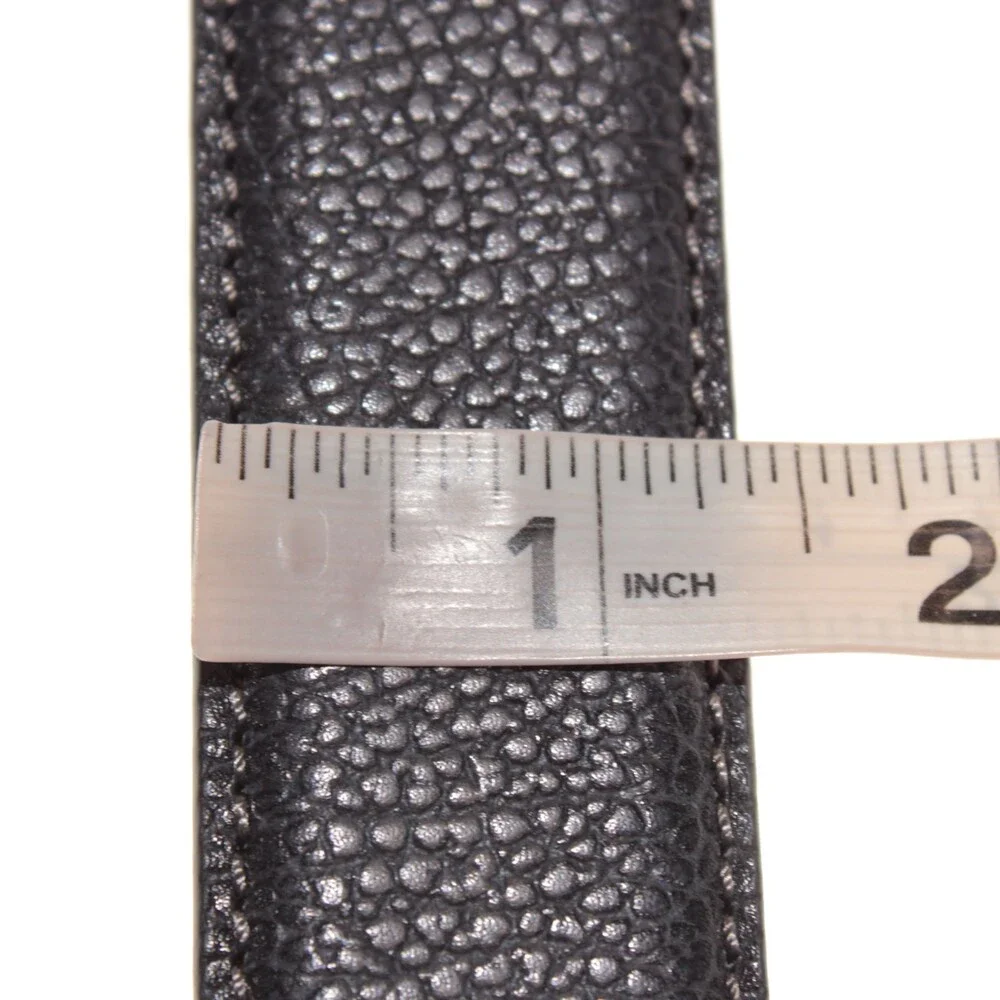 Di Bianco NWT Cut to Size Dress Belt In Solid Gray Pebbled Leather One Size